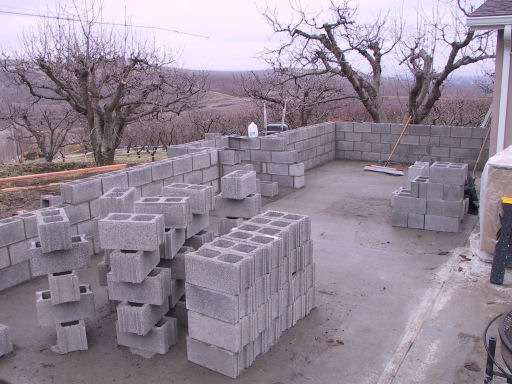Block Laying - January 22, 2009